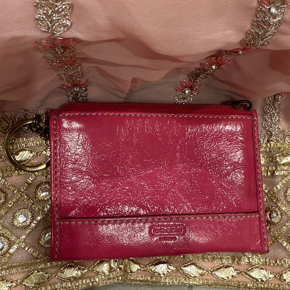 Coach Pink Leather Women's Wallet - Picture 3 of 11